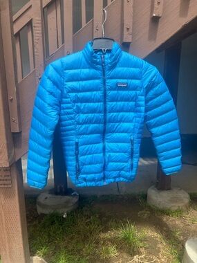 Patagonia  Bright Blue Puffer Jacket